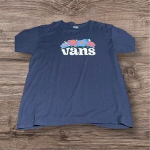 Vans Dark Blue Tee with Floral Logo